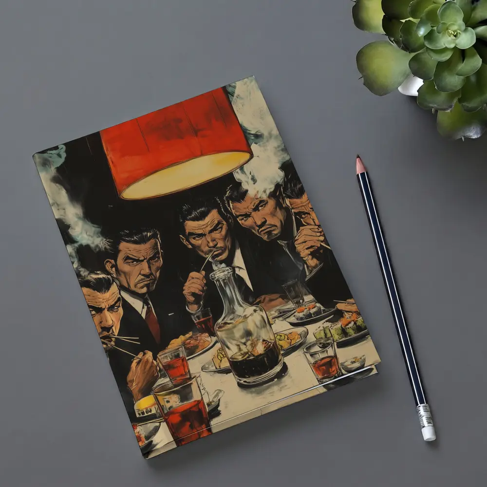 Yakuza Men Dining Sushi Bar Manga Art – Notebooks