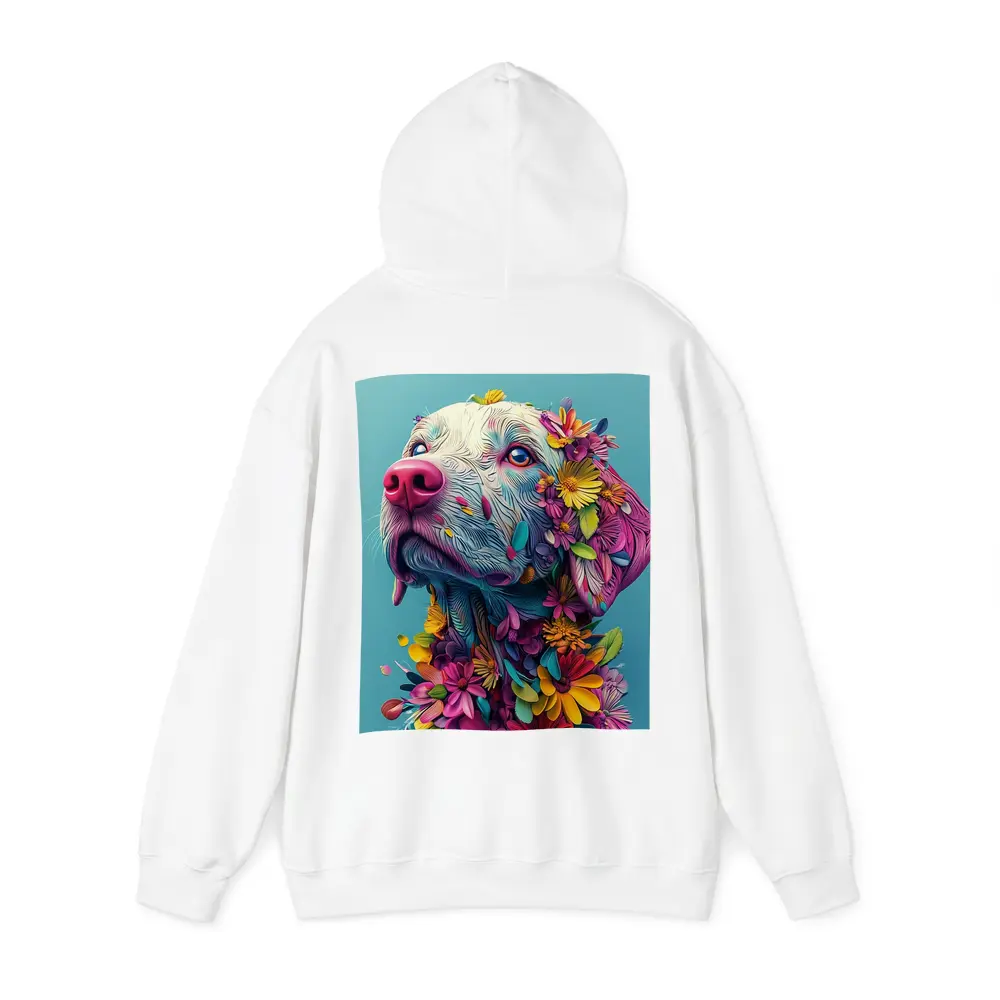 Colorful Labrador Dog With Floral Art – Hoodies