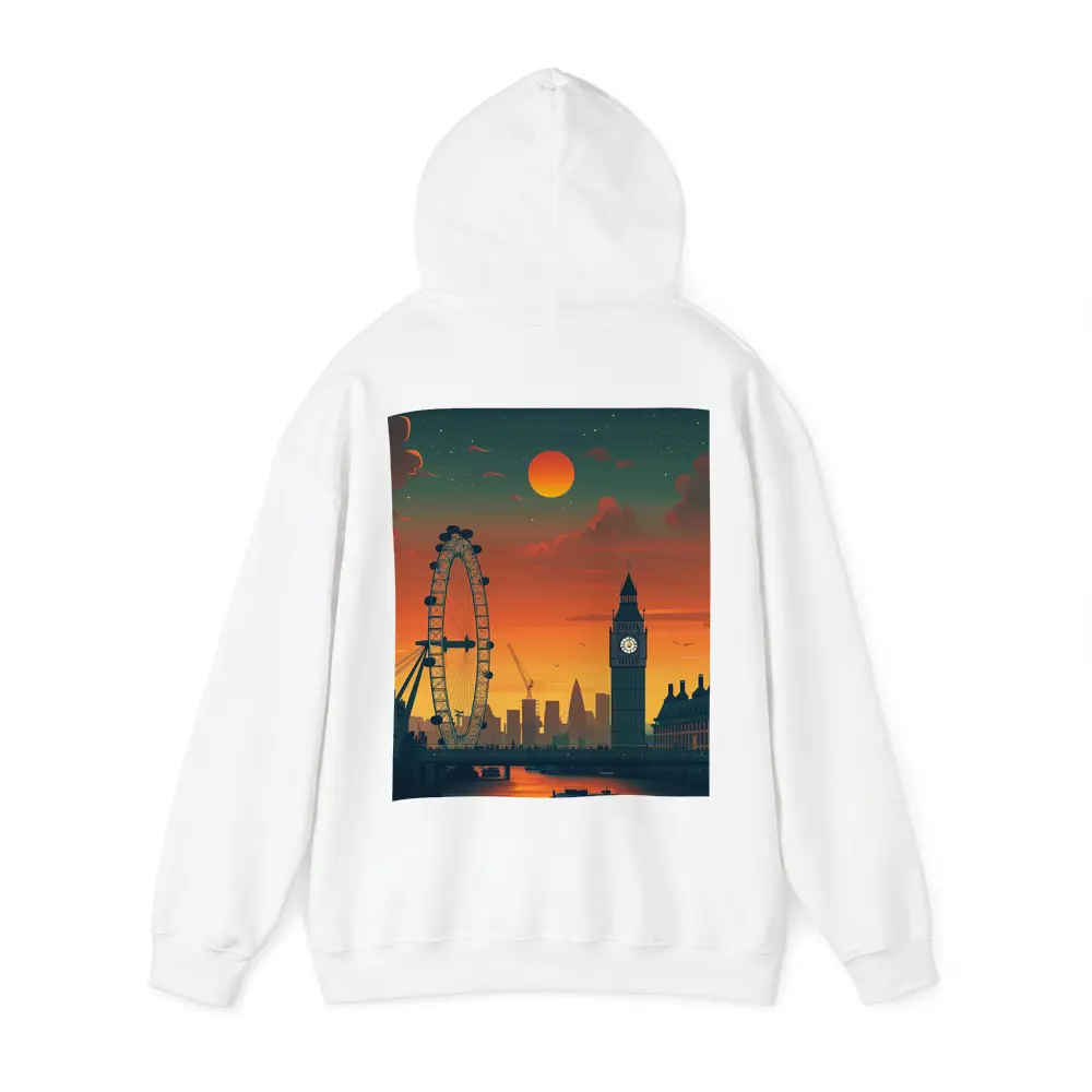 London Eye Big Ben Sunset City Skyline – Hoodies