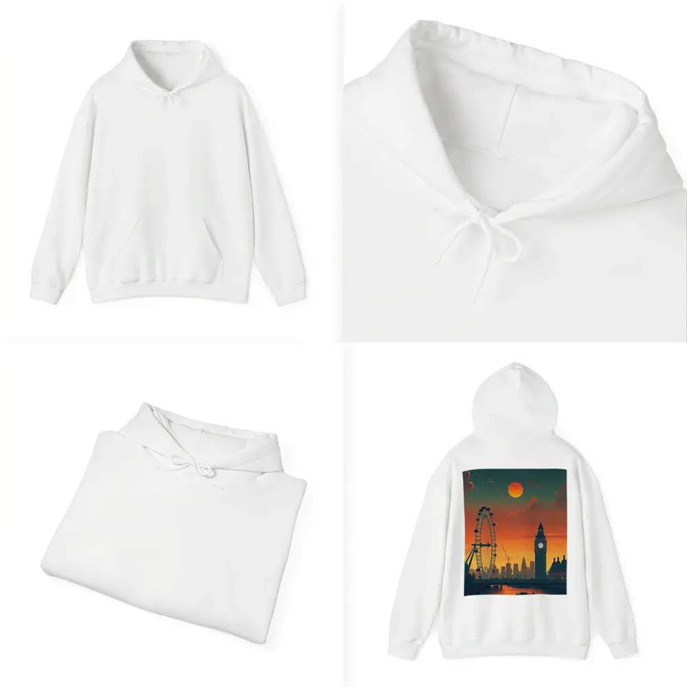 London Eye Big Ben Sunset City Skyline – Hoodies