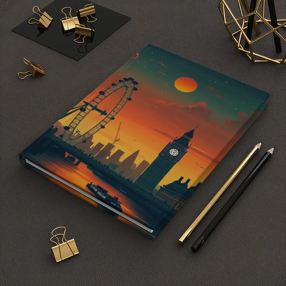 London Eye Big Ben Sunset City Skyline – Notebooks