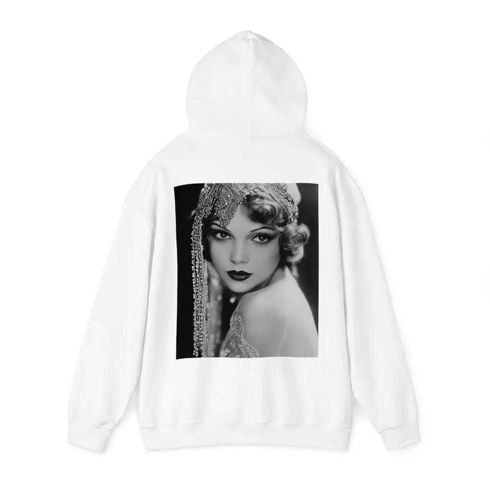Vintage Hollywood Actress Black White Portrait – Hoodies