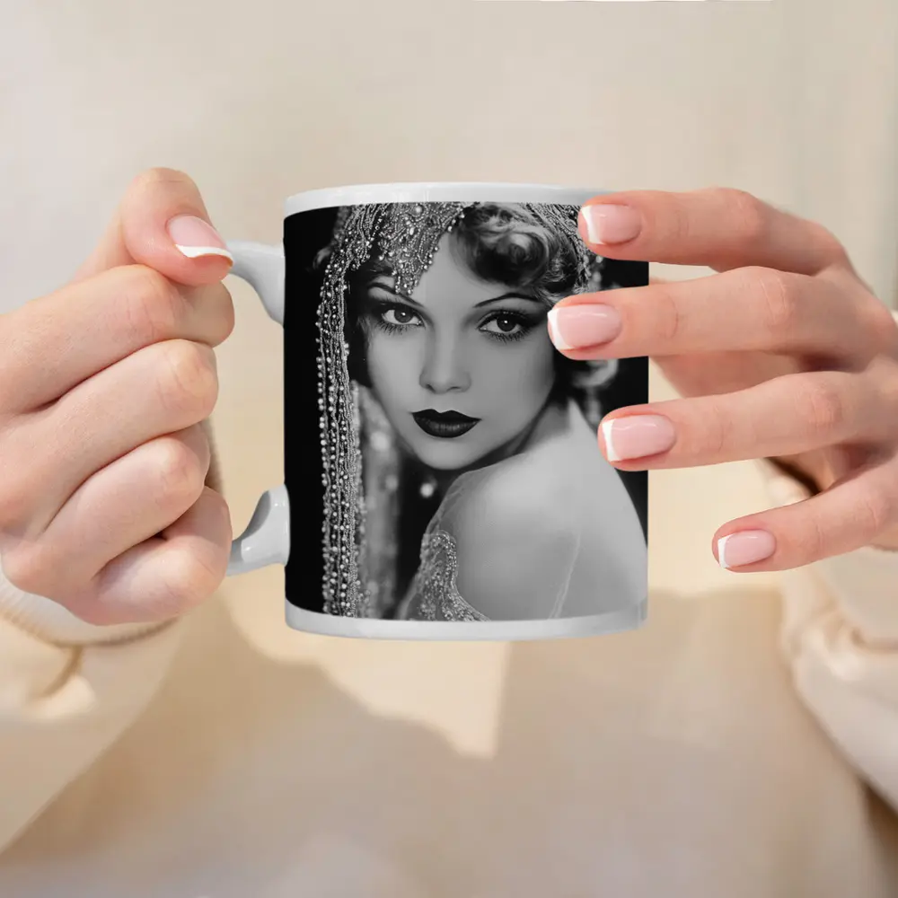 Vintage Hollywood Actress Black White Portrait – Mugs