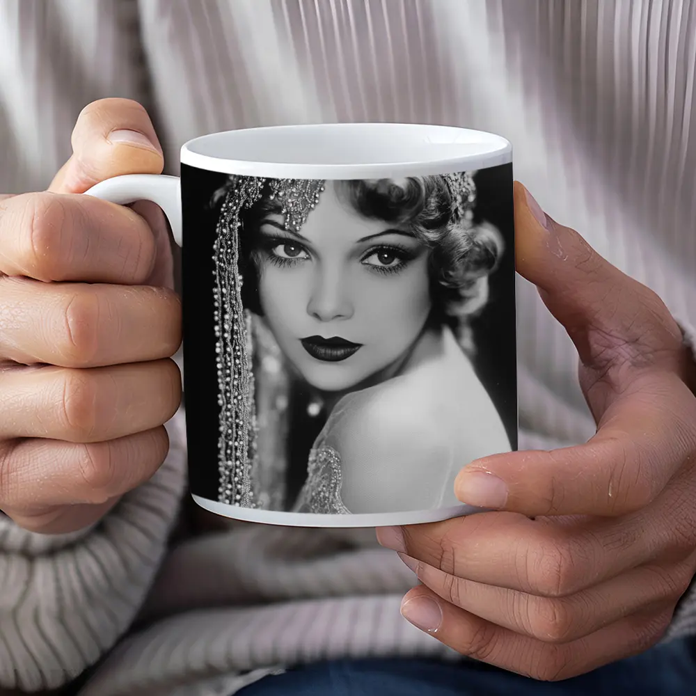 Vintage Hollywood Actress Black White Portrait – Mugs