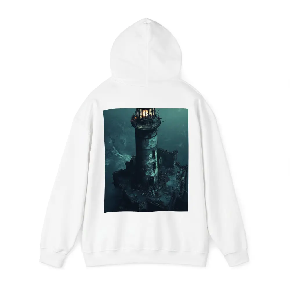 Ruined Lighthouse Dark Stormy Coastal Night – Hoodies