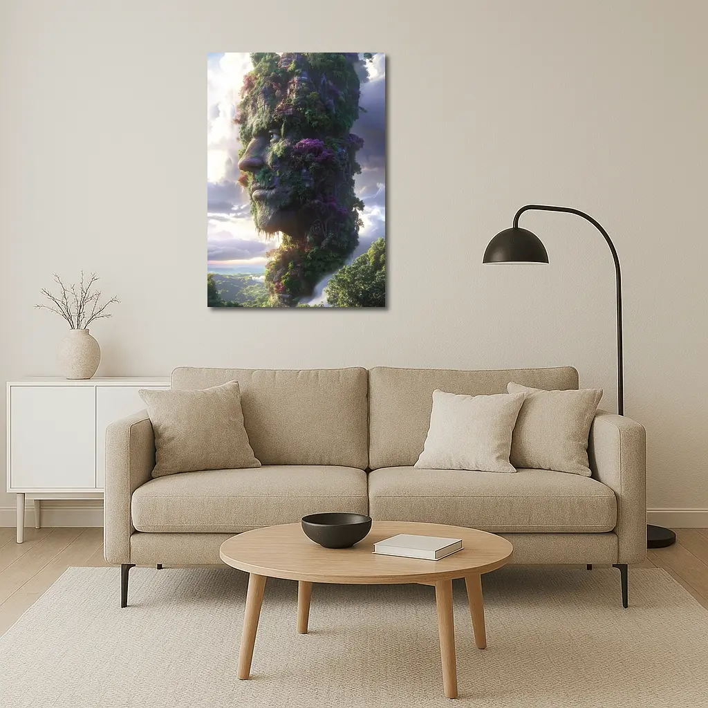 Giant Forest Face Surreal Sky Fantasy – Wall Art