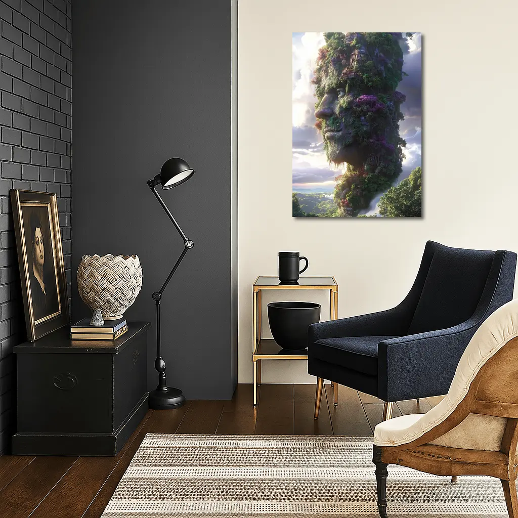 Giant Forest Face Surreal Sky Fantasy – Wall Art