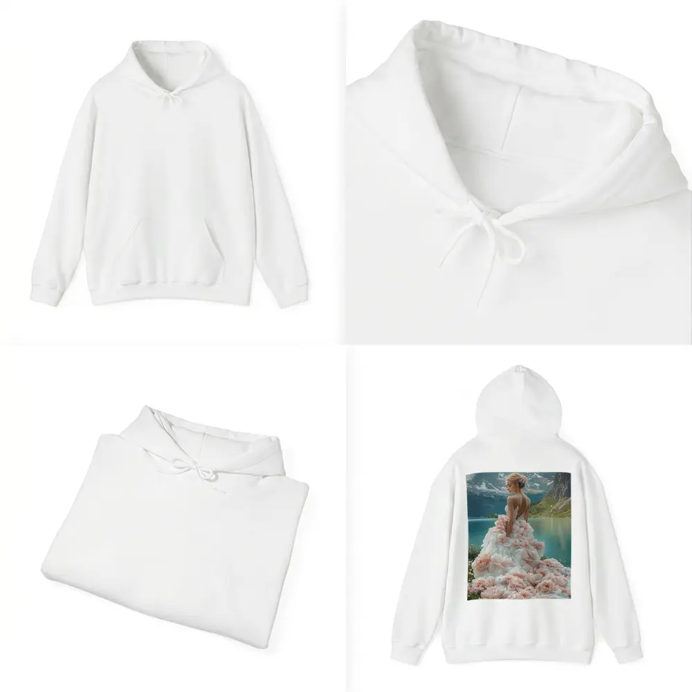 Woman Peony Gown Mountain Lake Fantasy – Hoodies