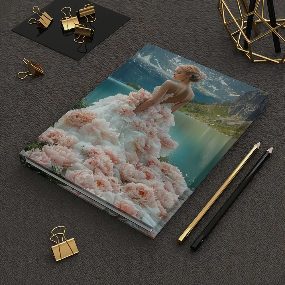 Woman Peony Gown Mountain Lake Fantasy – Notebooks