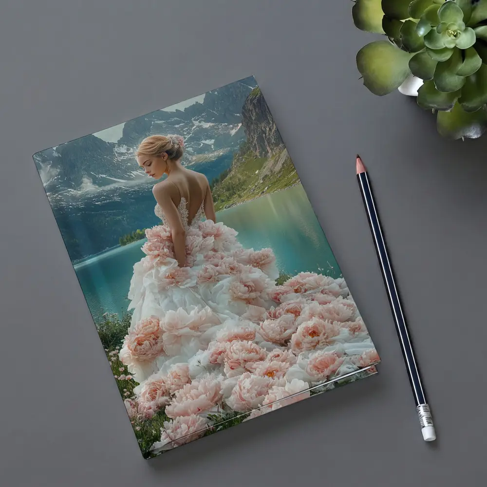 Woman Peony Gown Mountain Lake Fantasy – Notebooks