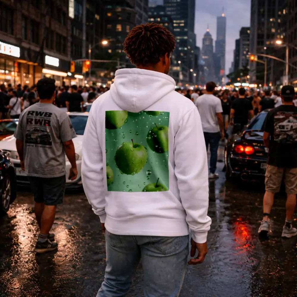 Fresh Green Apples Floating Water Drops – Hoodies