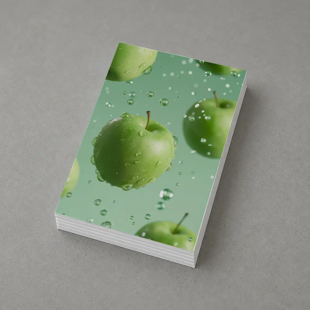 Fresh Green Apples Floating Water Drops – Postcards