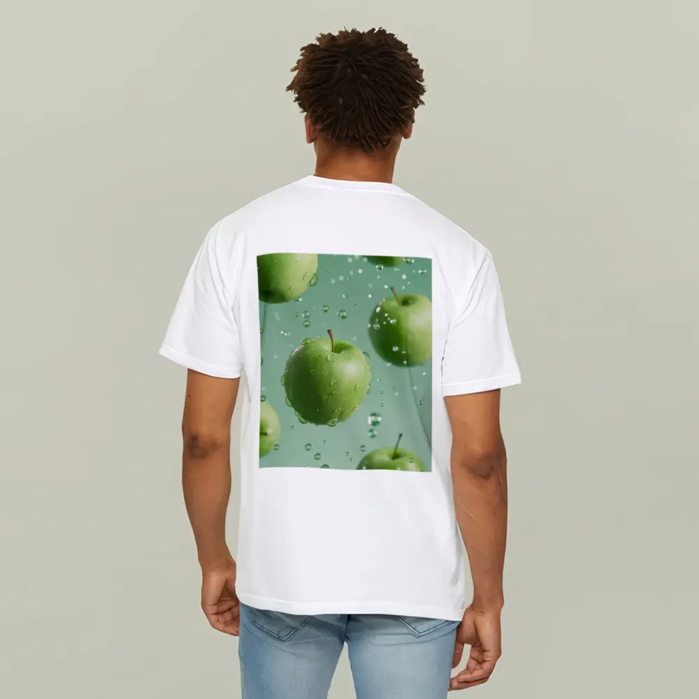 Fresh Green Apples Floating Water Drops – T-Shirts
