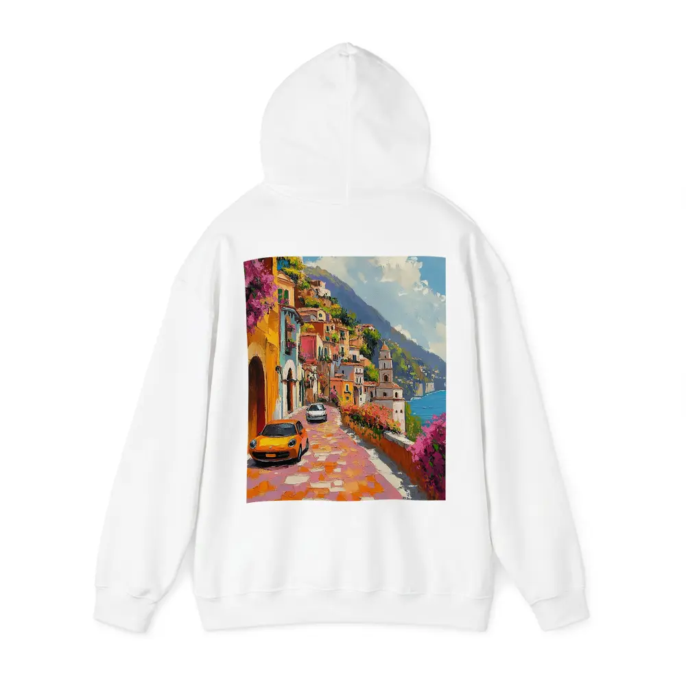 Mini Cooper Oil Painting Amalfi Coast Italy – Hoodies