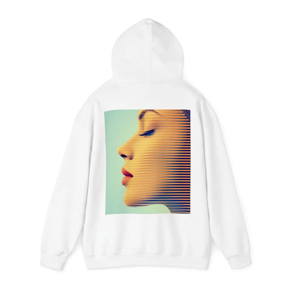 Woman Face Profile Striped Pop Art – Hoodies
