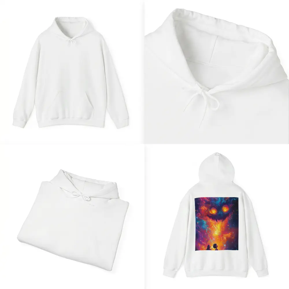 Children Facing Cosmic Monster Galaxy Art – Hoodies