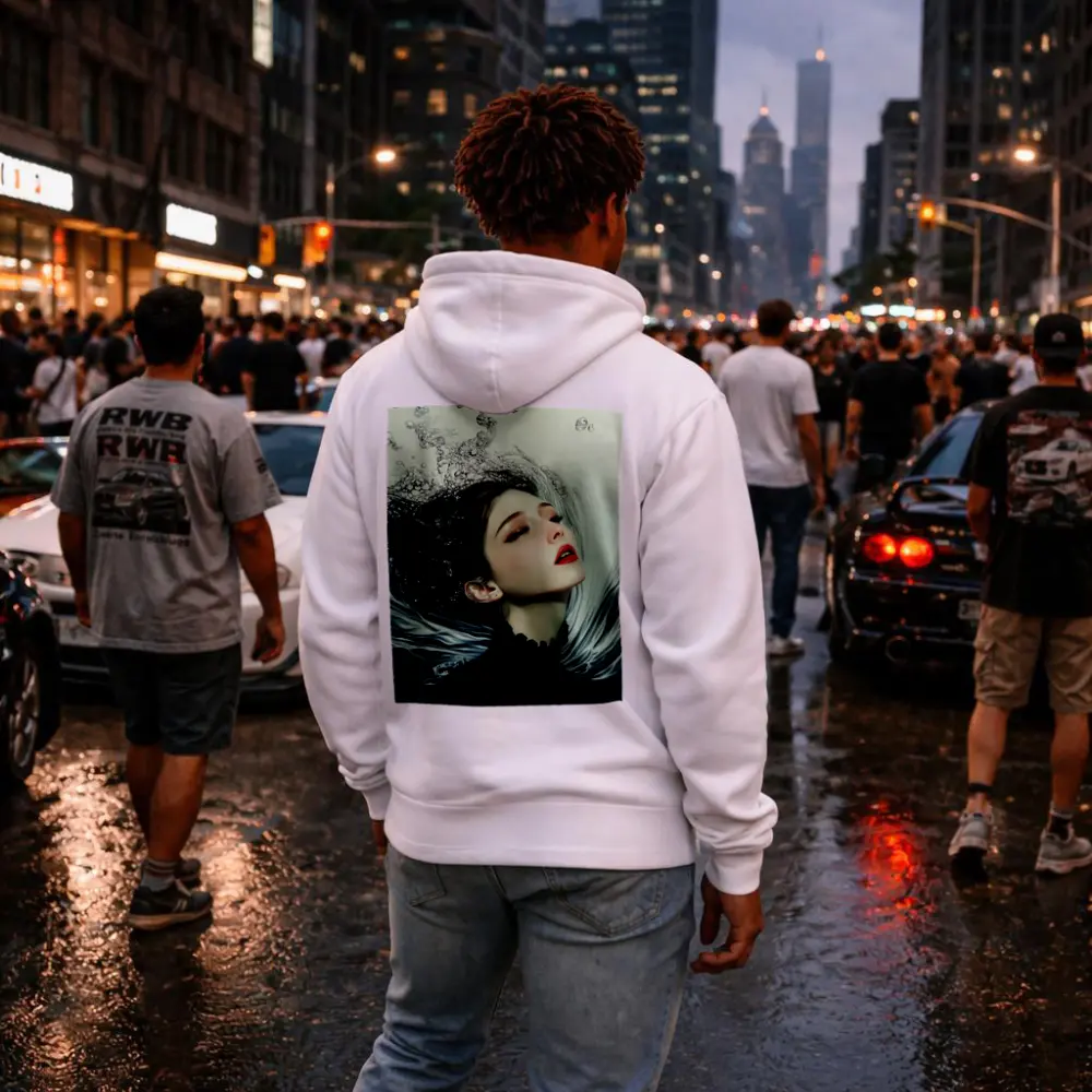 Woman Underwater Dark Fantasy Digital Art – Hoodies
