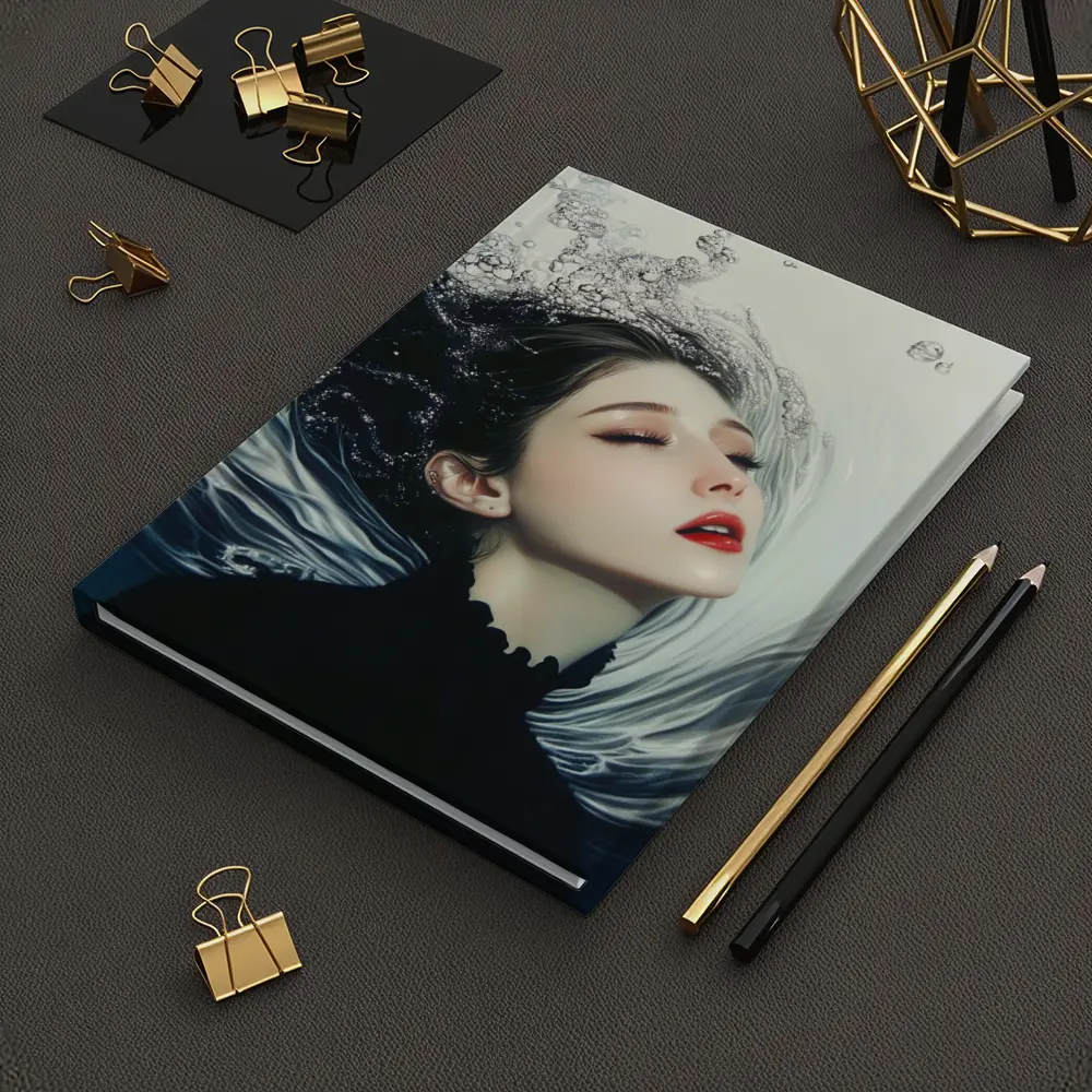 Woman Underwater Dark Fantasy Digital Art – Notebooks