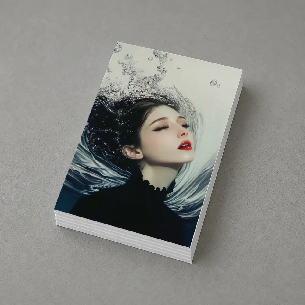 Woman Underwater Dark Fantasy Digital Art – Postcards