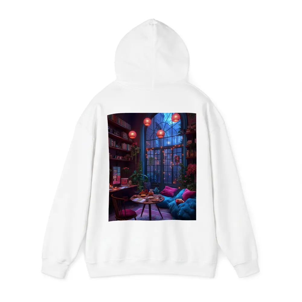 Cozy Bohemian Reading Room Night Glowing – Hoodies