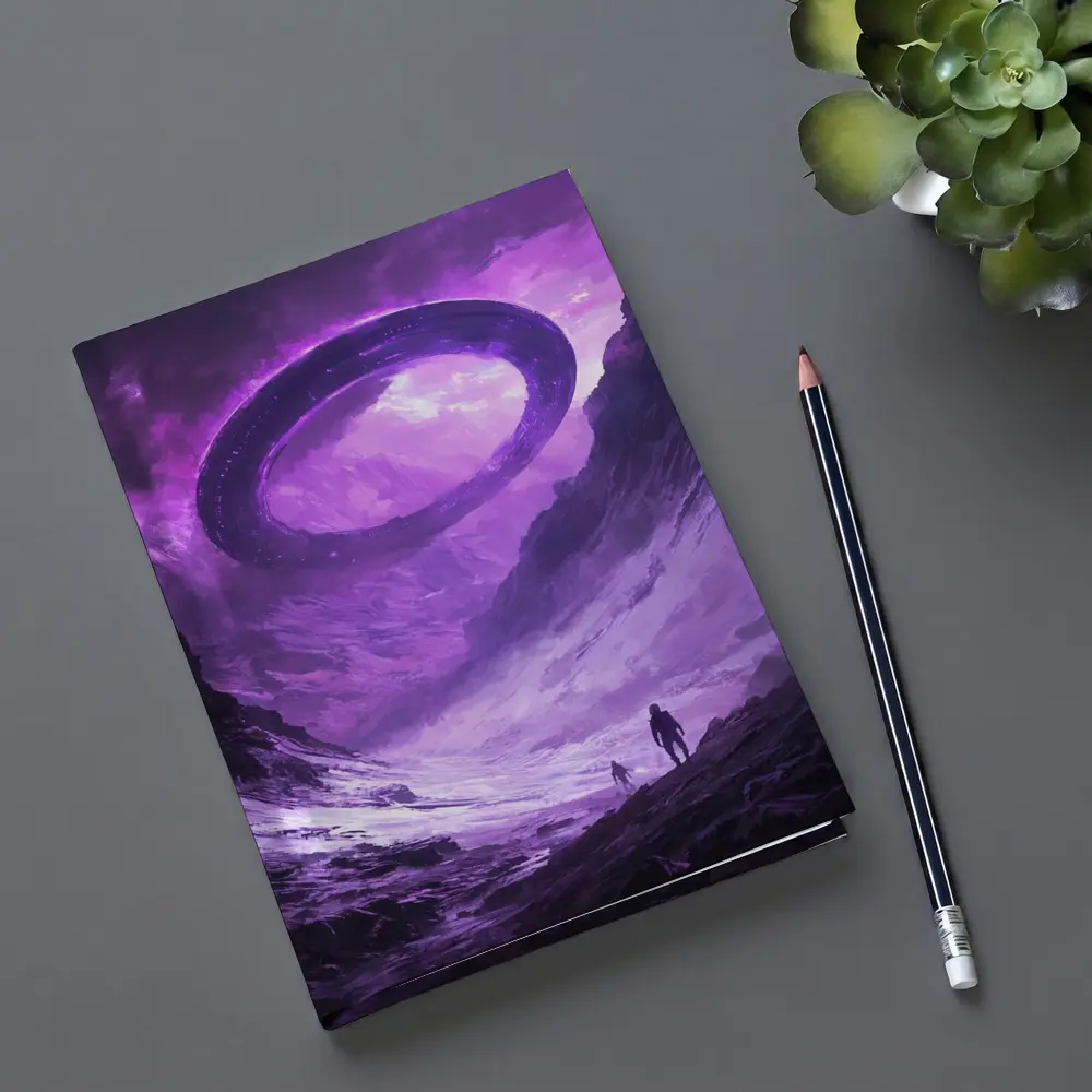 UFO Spaceship Over Alien Rocky Canyon – Notebooks
