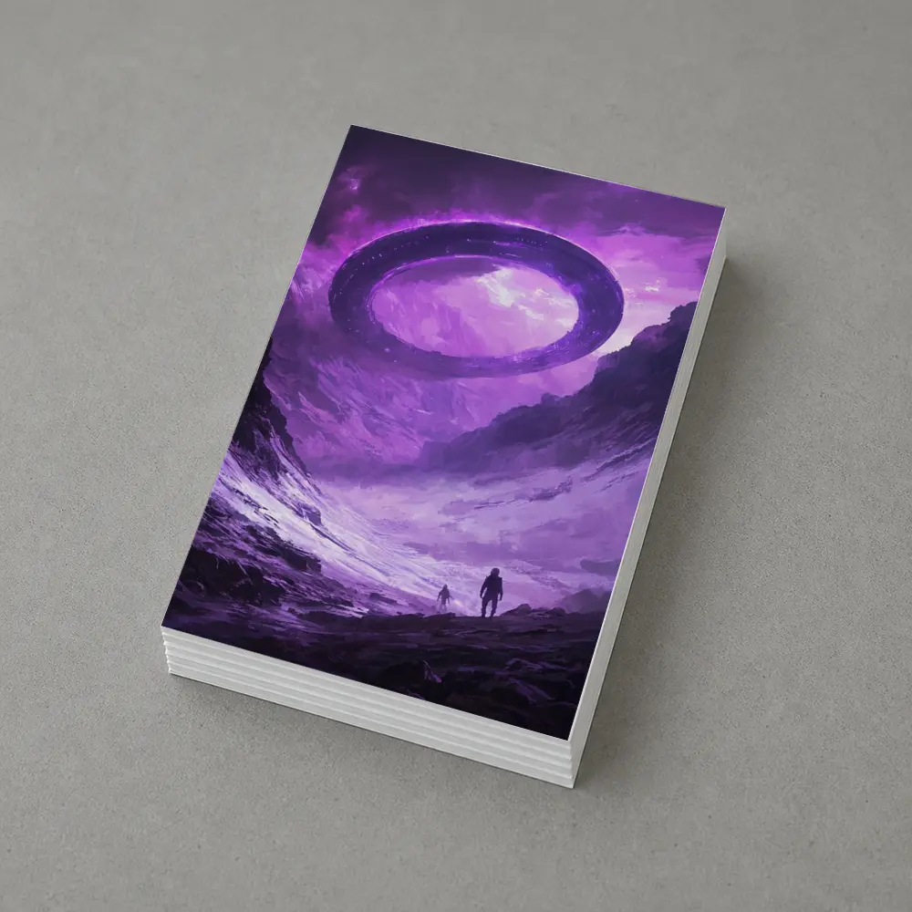 UFO Spaceship Over Alien Rocky Canyon – Postcards