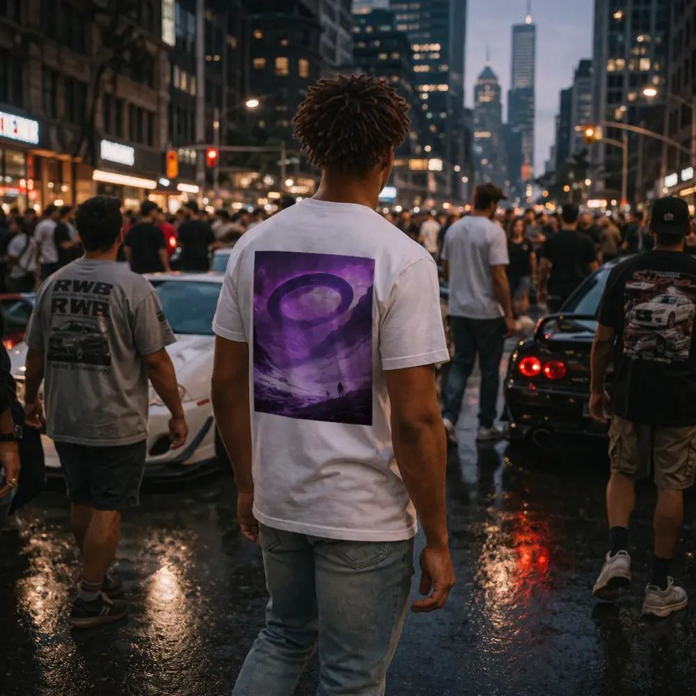 UFO Spaceship Over Alien Rocky Canyon – T-Shirts