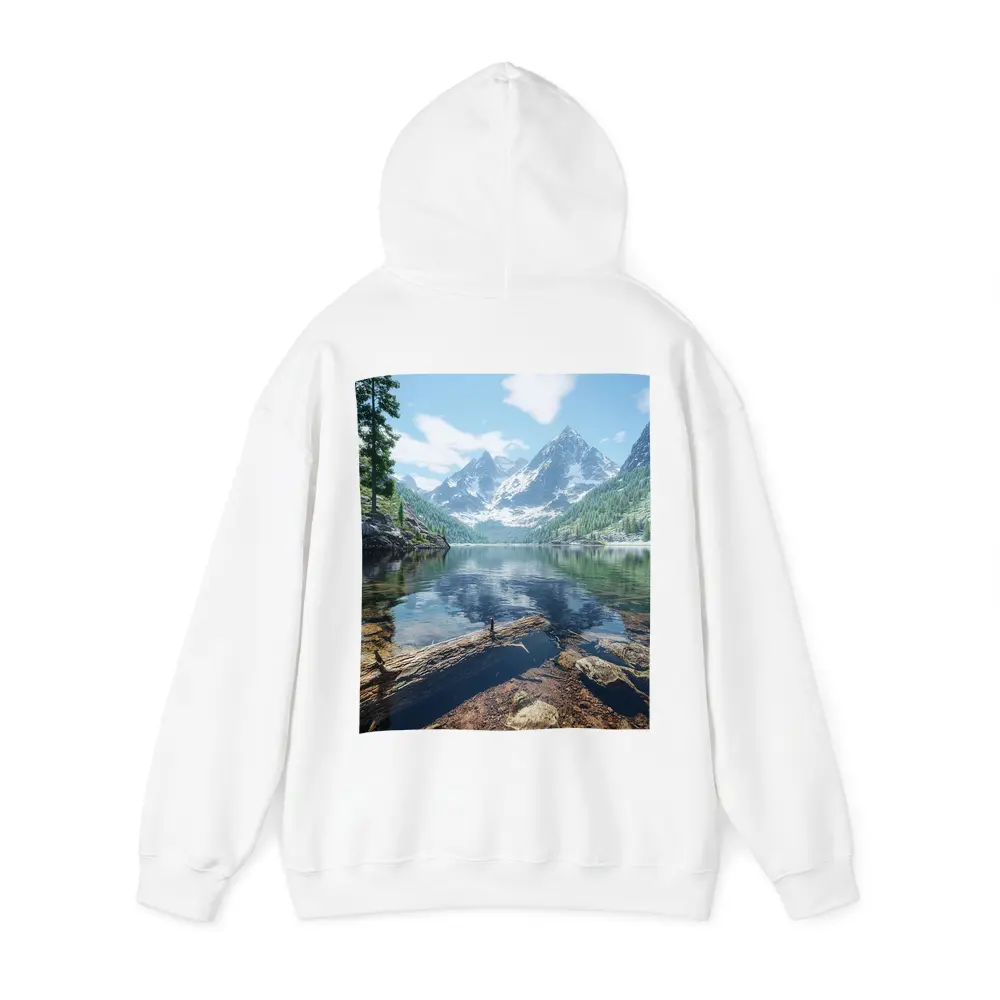 Snow Mountain Lake Clear Water Reflection – Hoodies