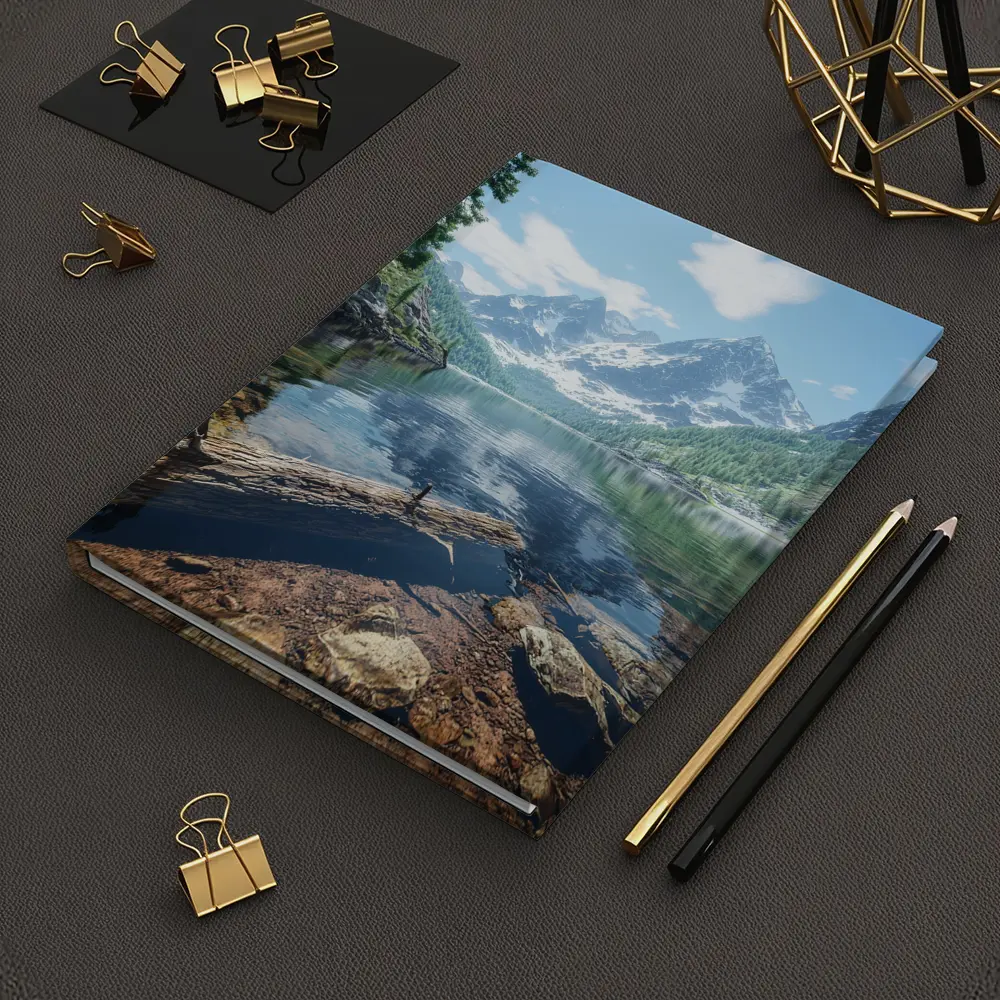 Snow Mountain Lake Clear Water Reflection – Notebooks