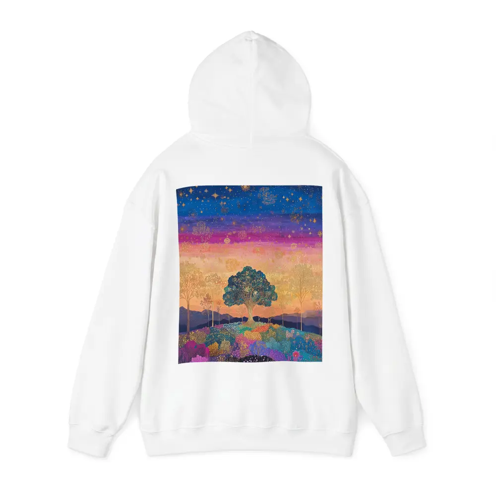 Magical Tree Starry Night Colorful Landscape Art – Hoodies