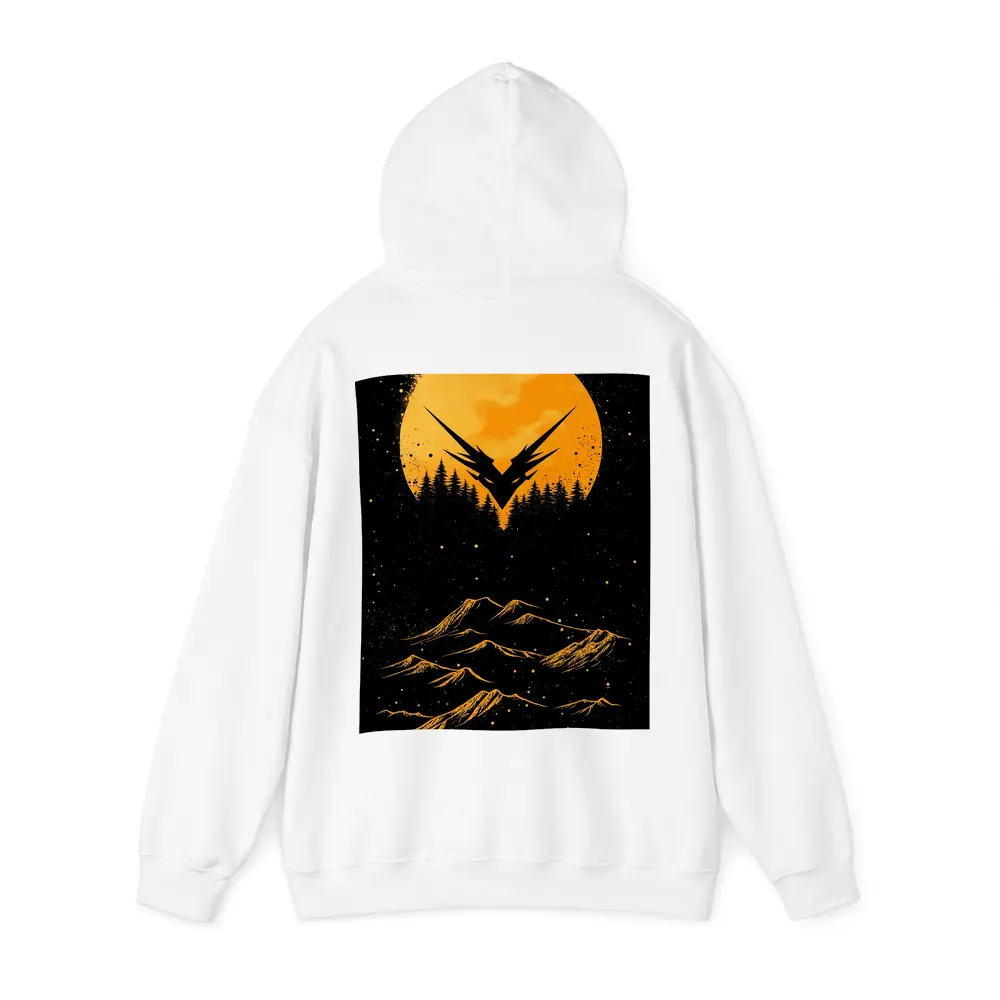 Eagle Symbol Orange Moon Mountain Night – Hoodies