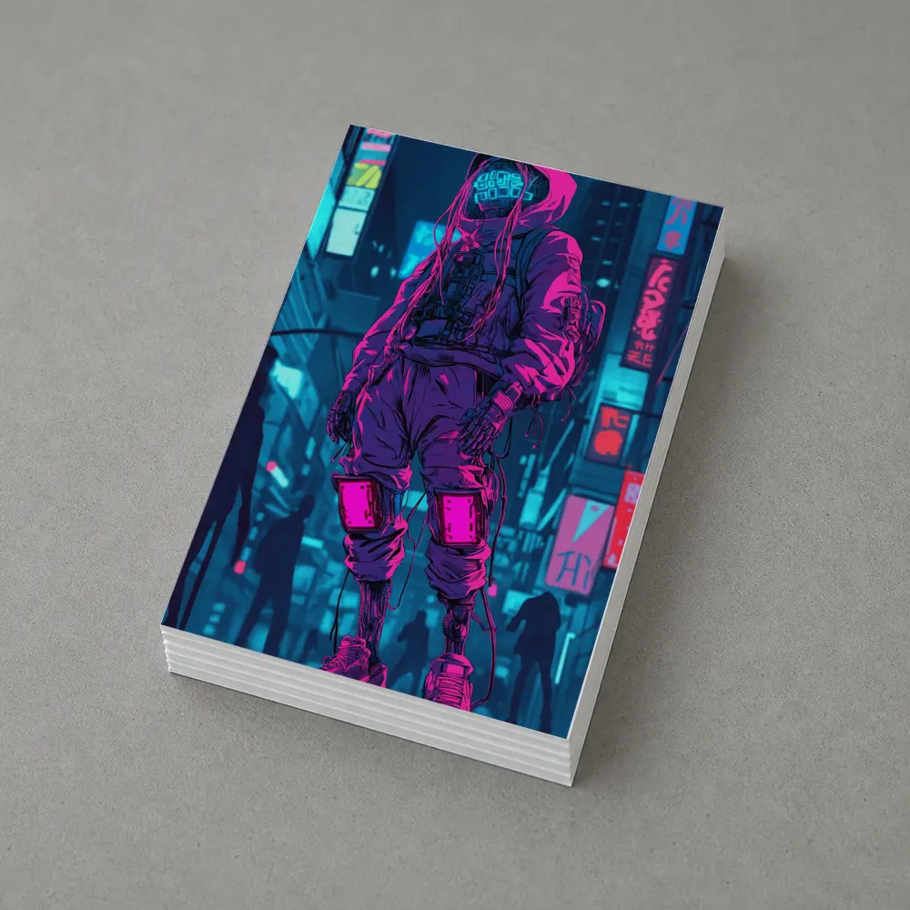 Cyberpunk Street Fighter Neon City Night – Postcards