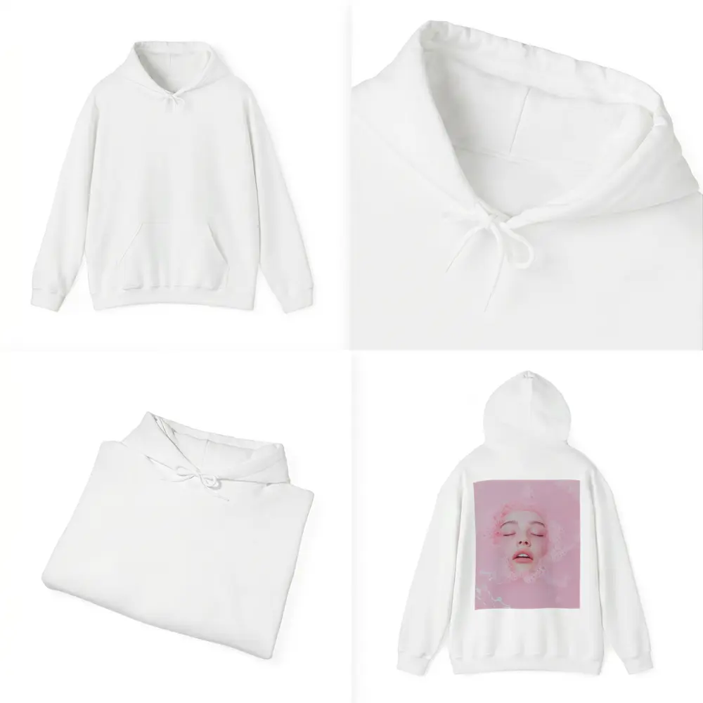 Woman Face Submerged Pink Bubble Bath – Hoodies
