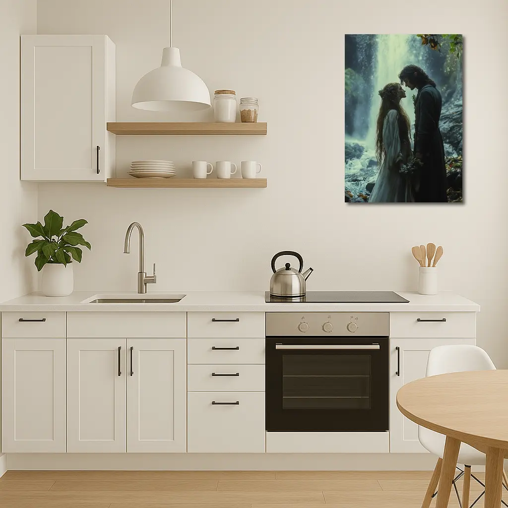Fantasy Couple Romance By Misty Waterfall – Wall Art