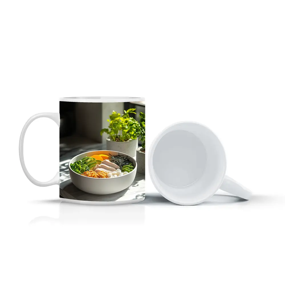 Asian Poke Bowl Sunny Kitchen Setting – Mugs