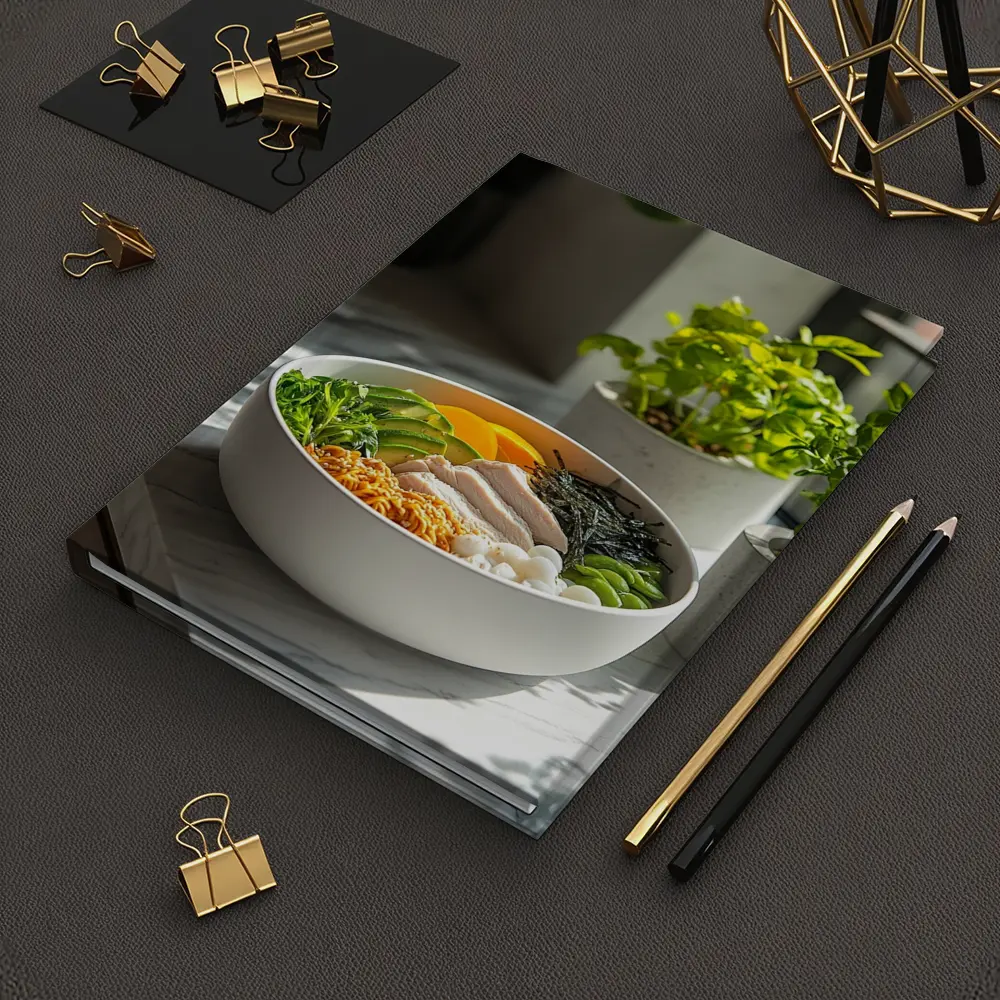 Asian Poke Bowl Sunny Kitchen Setting – Notebooks
