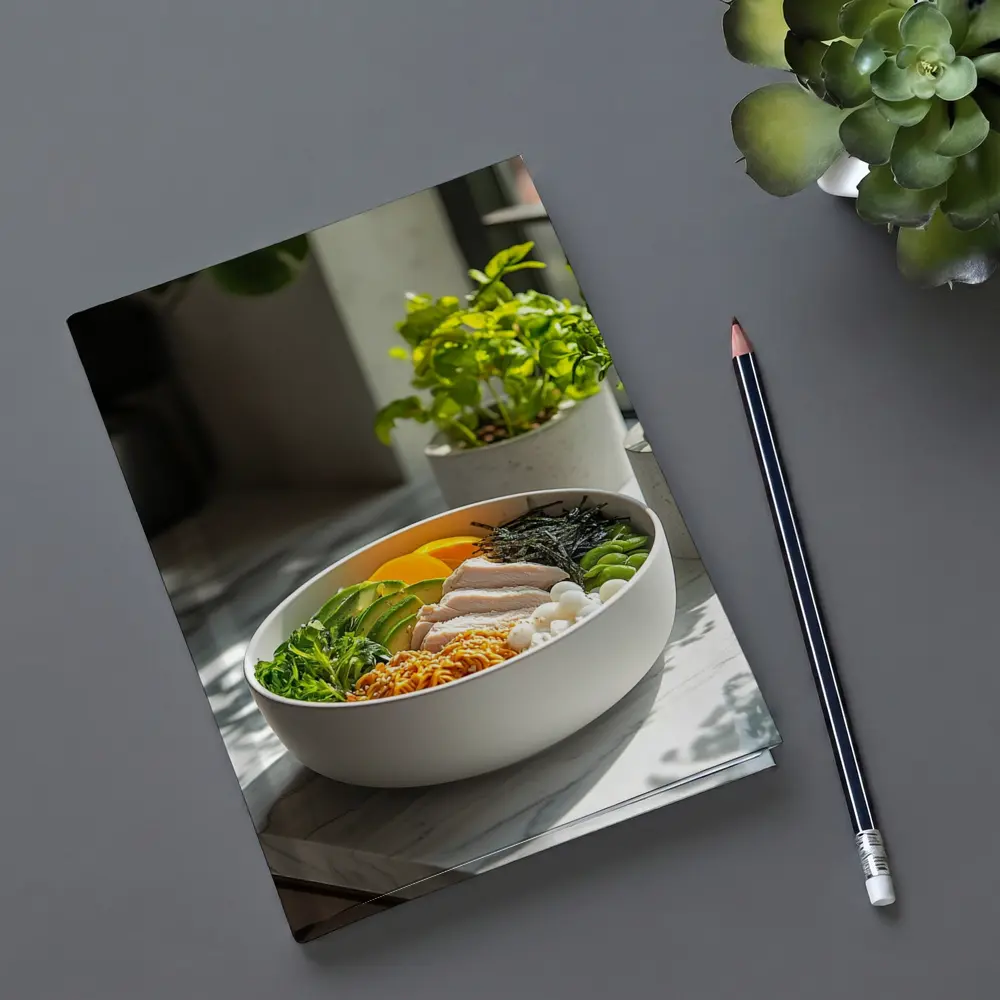 Asian Poke Bowl Sunny Kitchen Setting – Notebooks