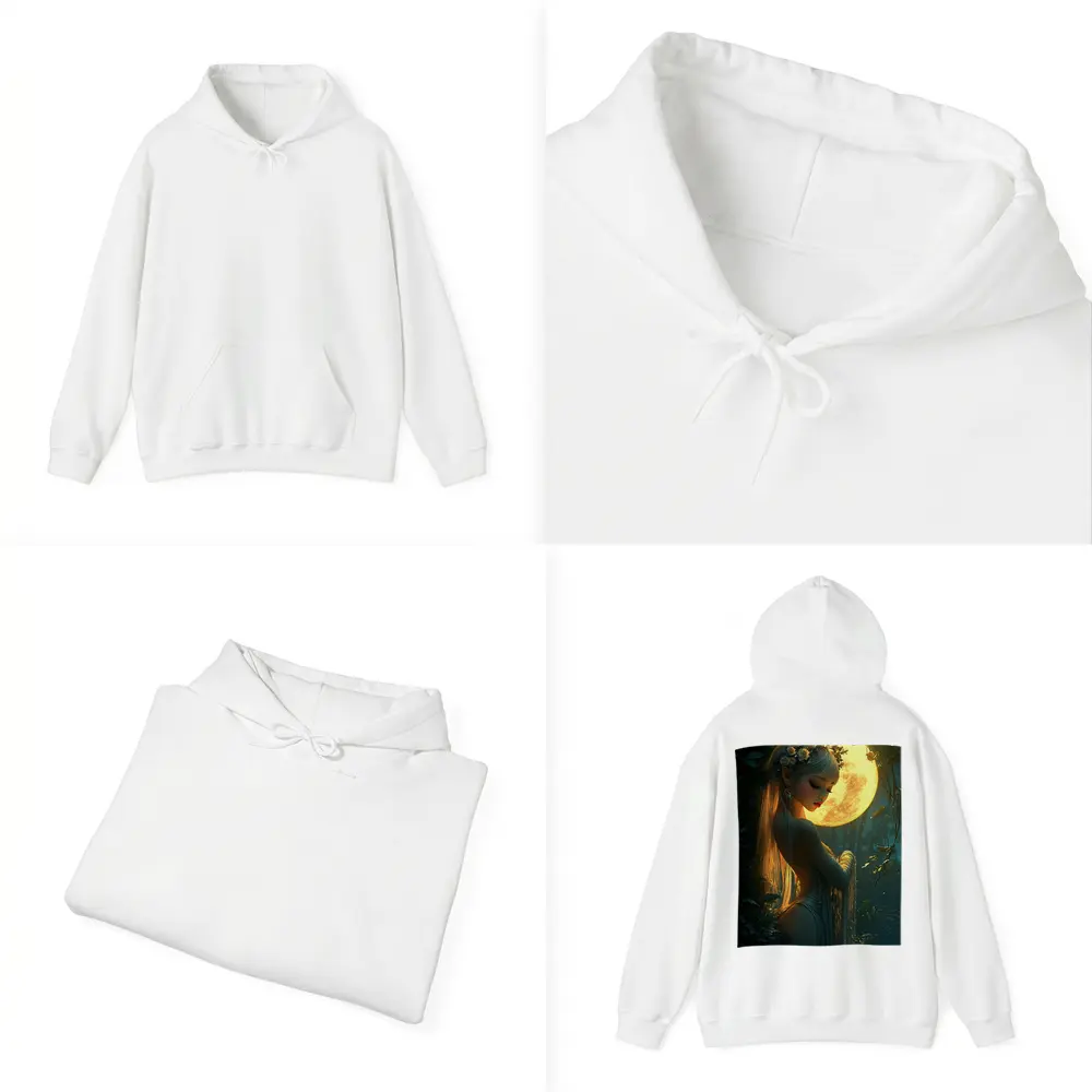 Fantasy Forest Goddess Glowing Full Moon – Hoodies