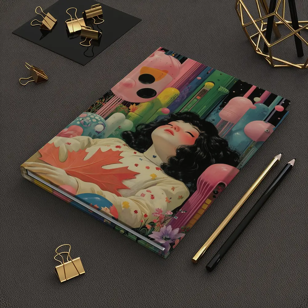 Dreaming Girl Surreal Colorful Fantasy World – Notebooks