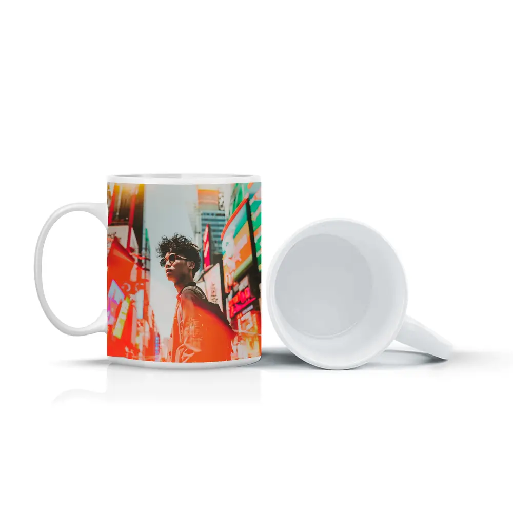 Young Man City Neon Streets Urban Style – Mugs