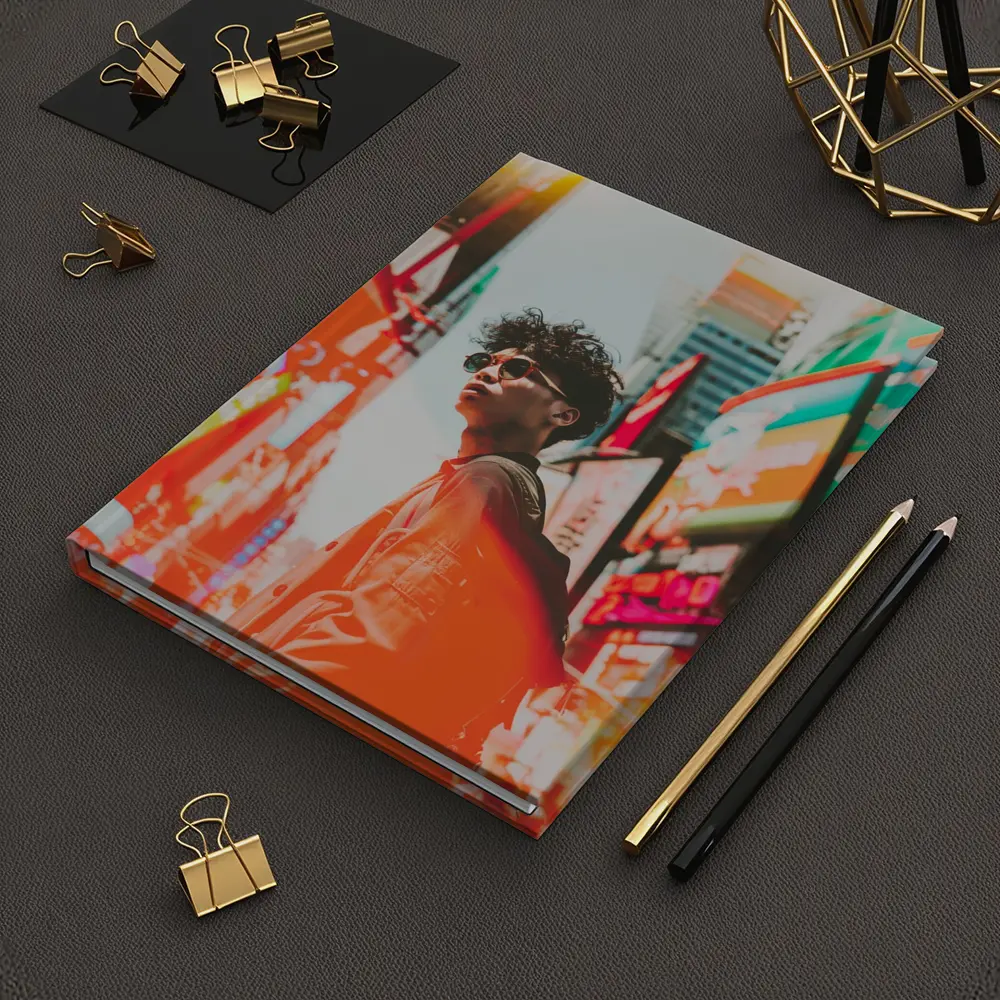 Young Man City Neon Streets Urban Style – Notebooks