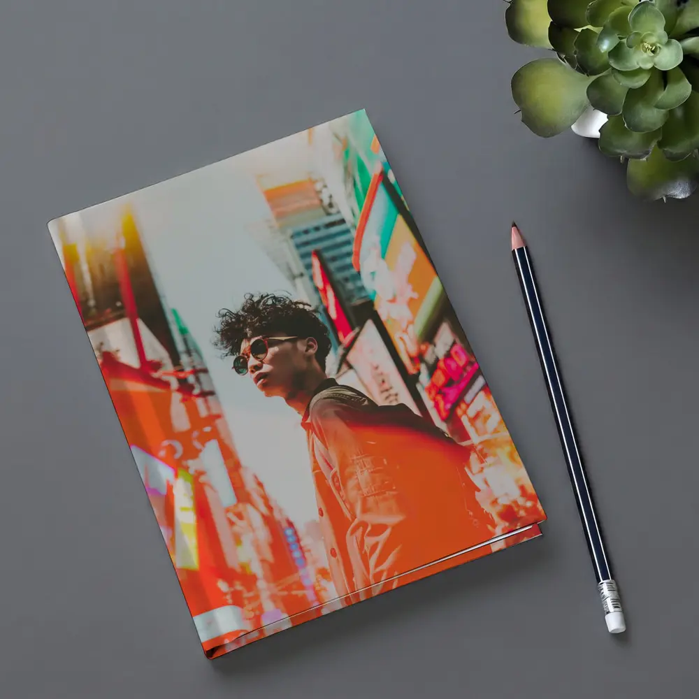 Young Man City Neon Streets Urban Style – Notebooks