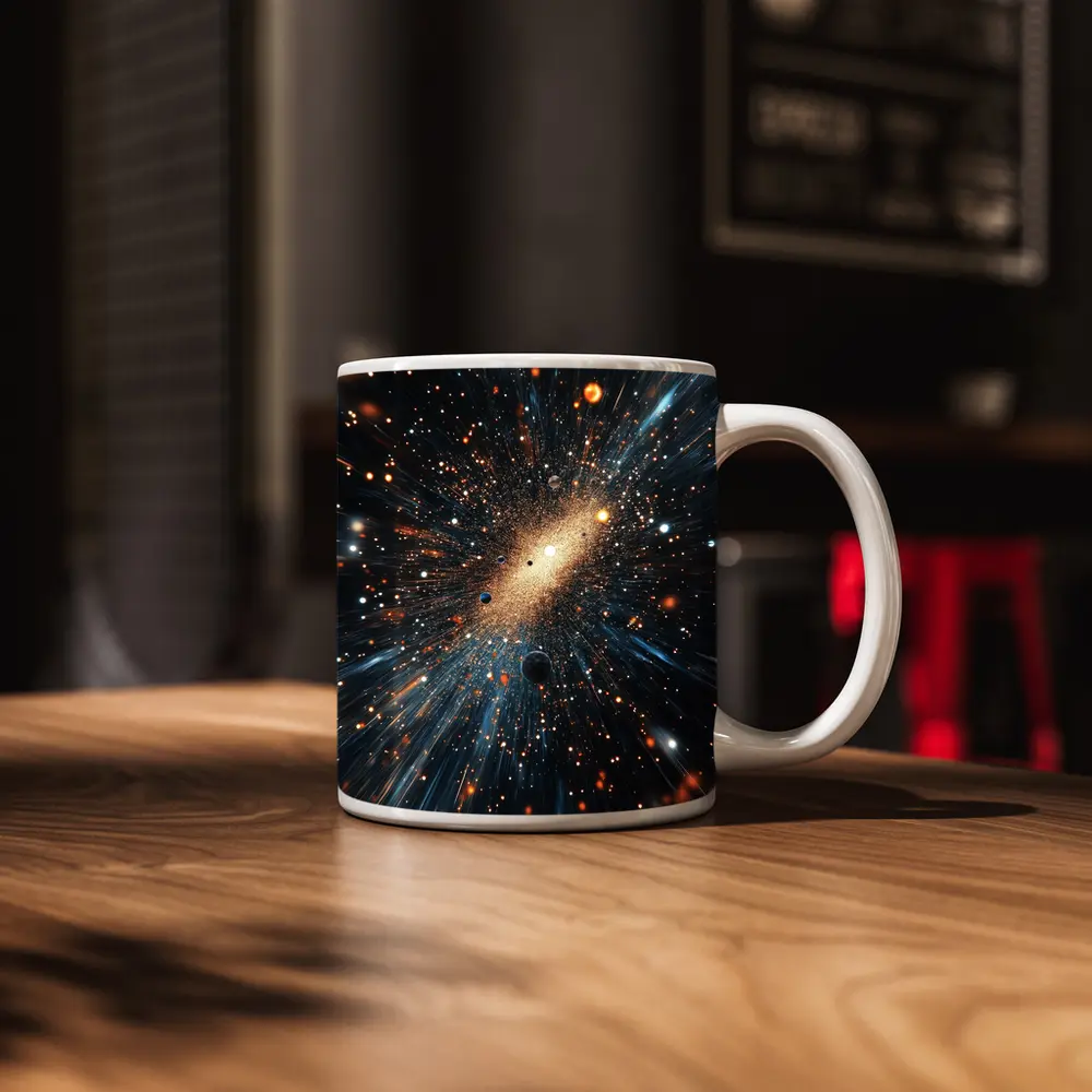 Deep Space Galaxy Explosion Stars Abstract Art – Mugs