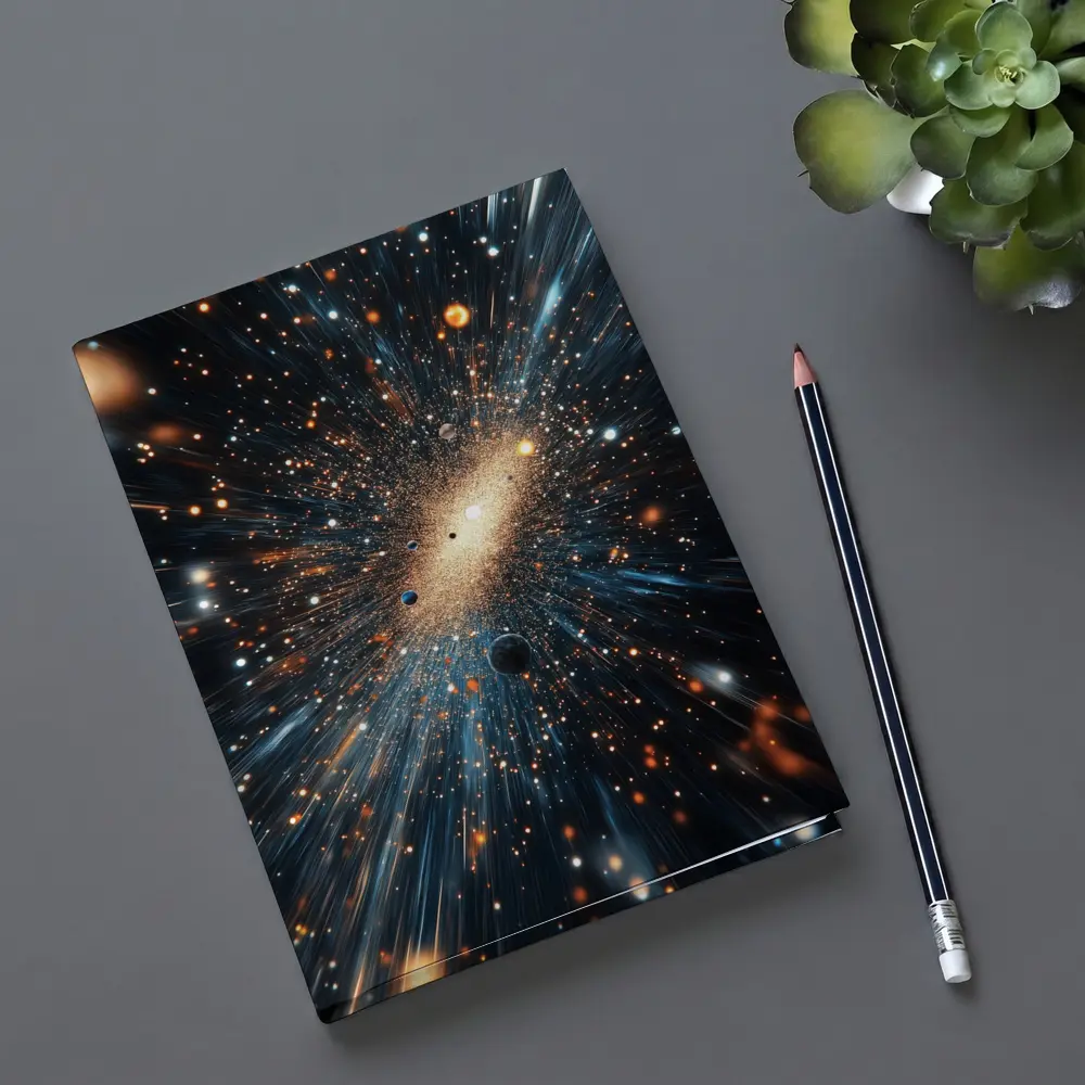 Deep Space Galaxy Explosion Stars Abstract Art – Notebooks
