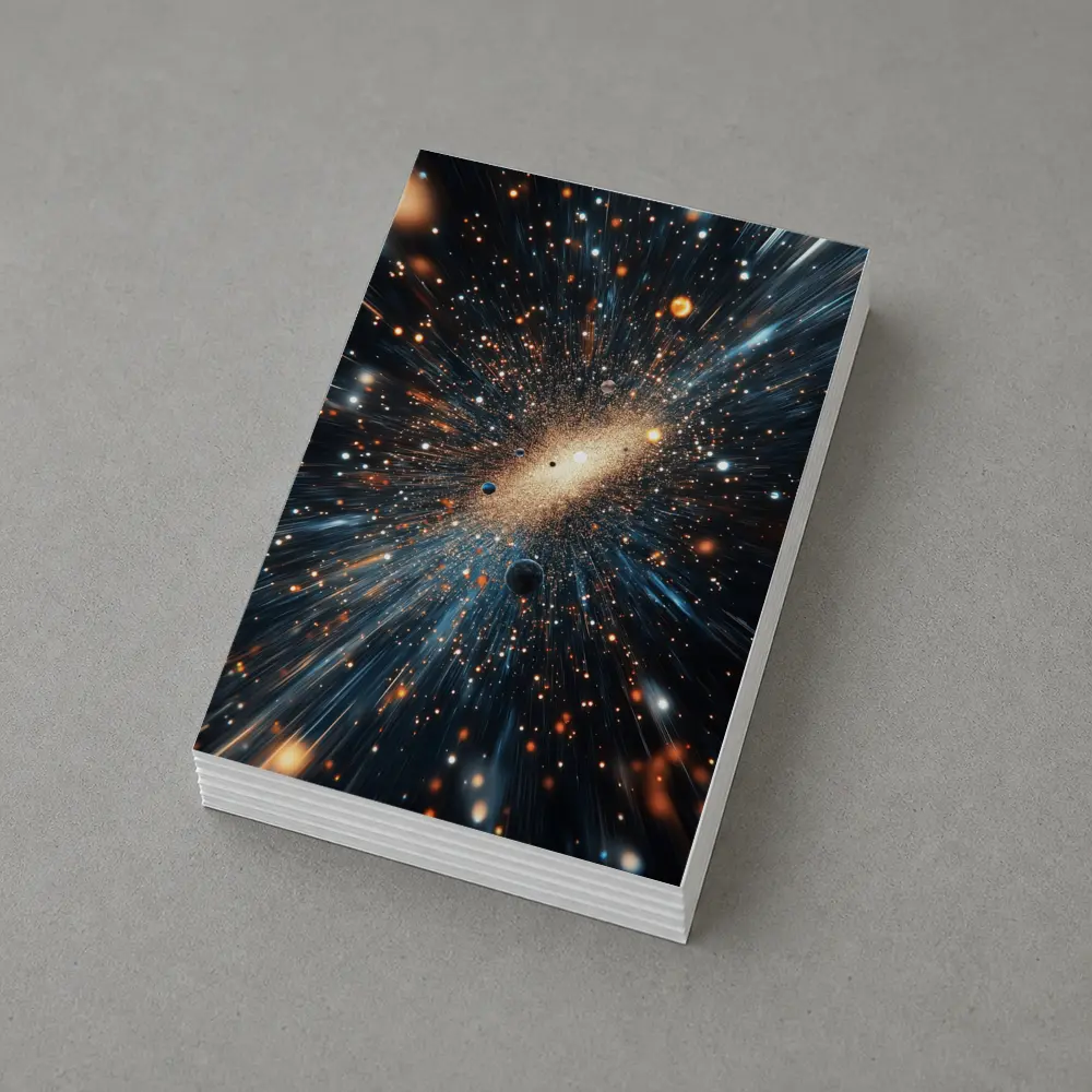 Deep Space Galaxy Explosion Stars Abstract Art – Postcards