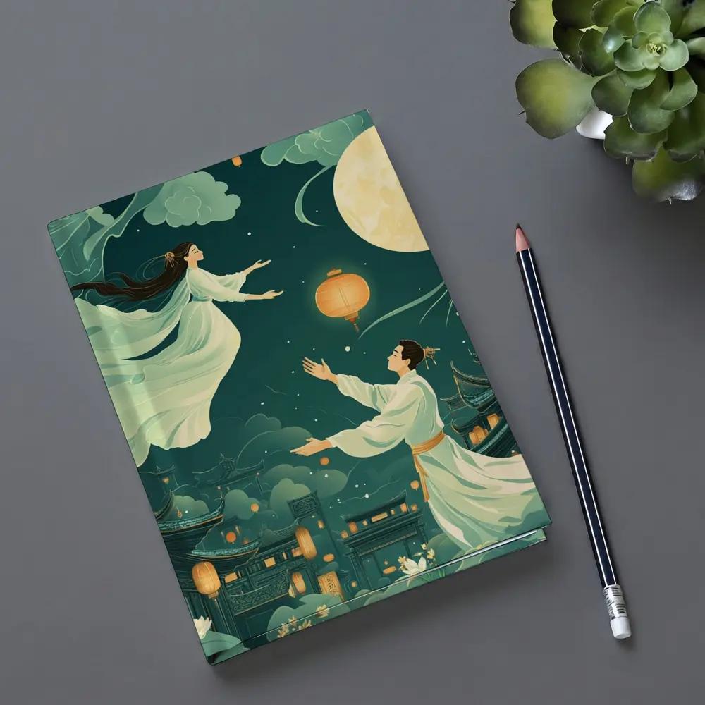 Chinese Moon Festival Legend Illustration Night Sky – Notebooks