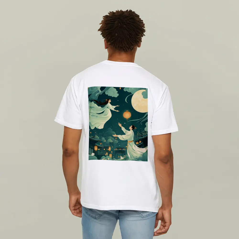 Chinese Moon Festival Legend Illustration Night Sky – T-Shirts