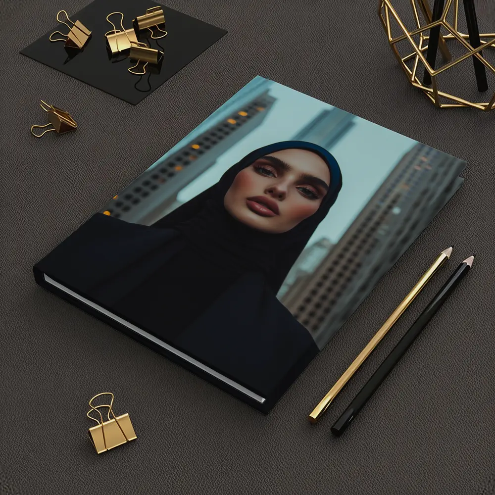 Woman in Hijab City Skyline Portrait – Notebooks