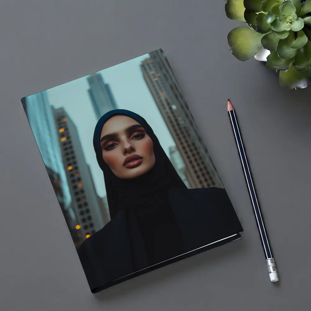 Woman in Hijab City Skyline Portrait – Notebooks