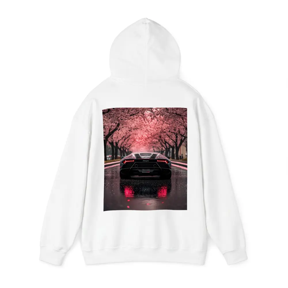 Lamborghini Huracan Black Cherry Blossom Street – Hoodies